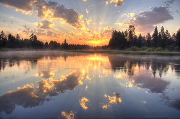 Obraz na płótnie Canvas Deschutes River Sunrise
