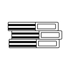 stack of books icon over white background, vector illustration