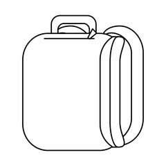 school backpack icon over white background, vector illustration