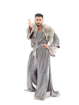 Male dancer in oriental costume.