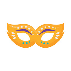 carnival mask icon over white background, colorful design. vector illustration