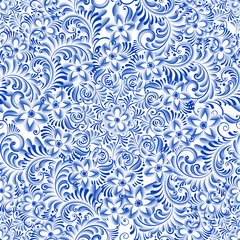 Russian ornamental traditional style gzhel