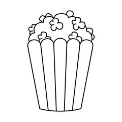 pop corn icon over white background, vector illustration