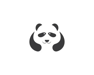 Fototapeta premium panda ilustration logo vector