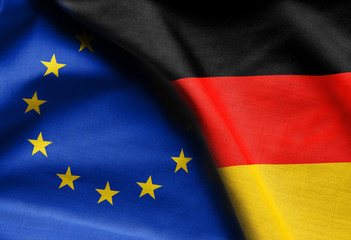 Flags of Germany and european union