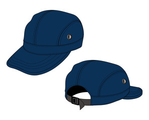 Illustration of baseball cap (headgear) / navy