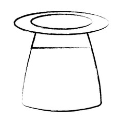magic hat icon over white background, vector illustration