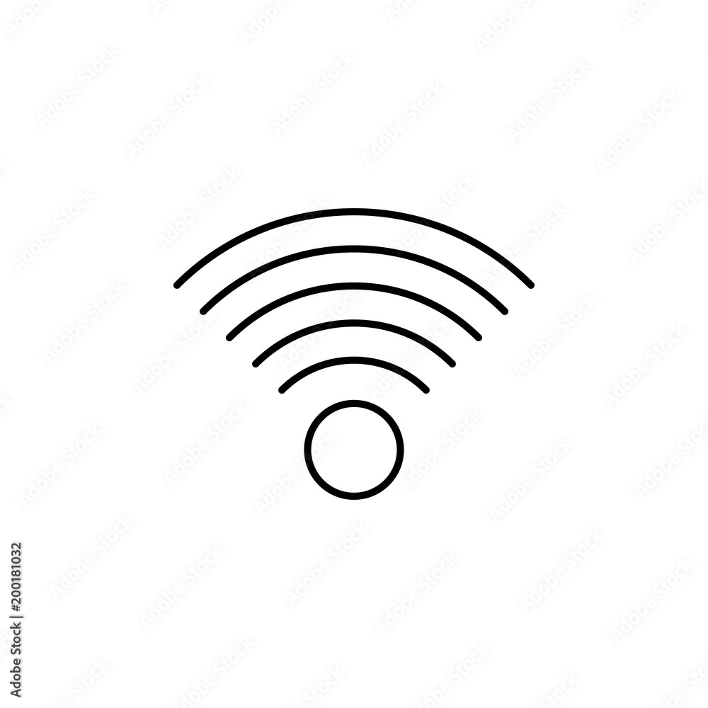 Poster wifi sign icon. element of simple icon for websites, web design, mobile app, info graphics. thin lin