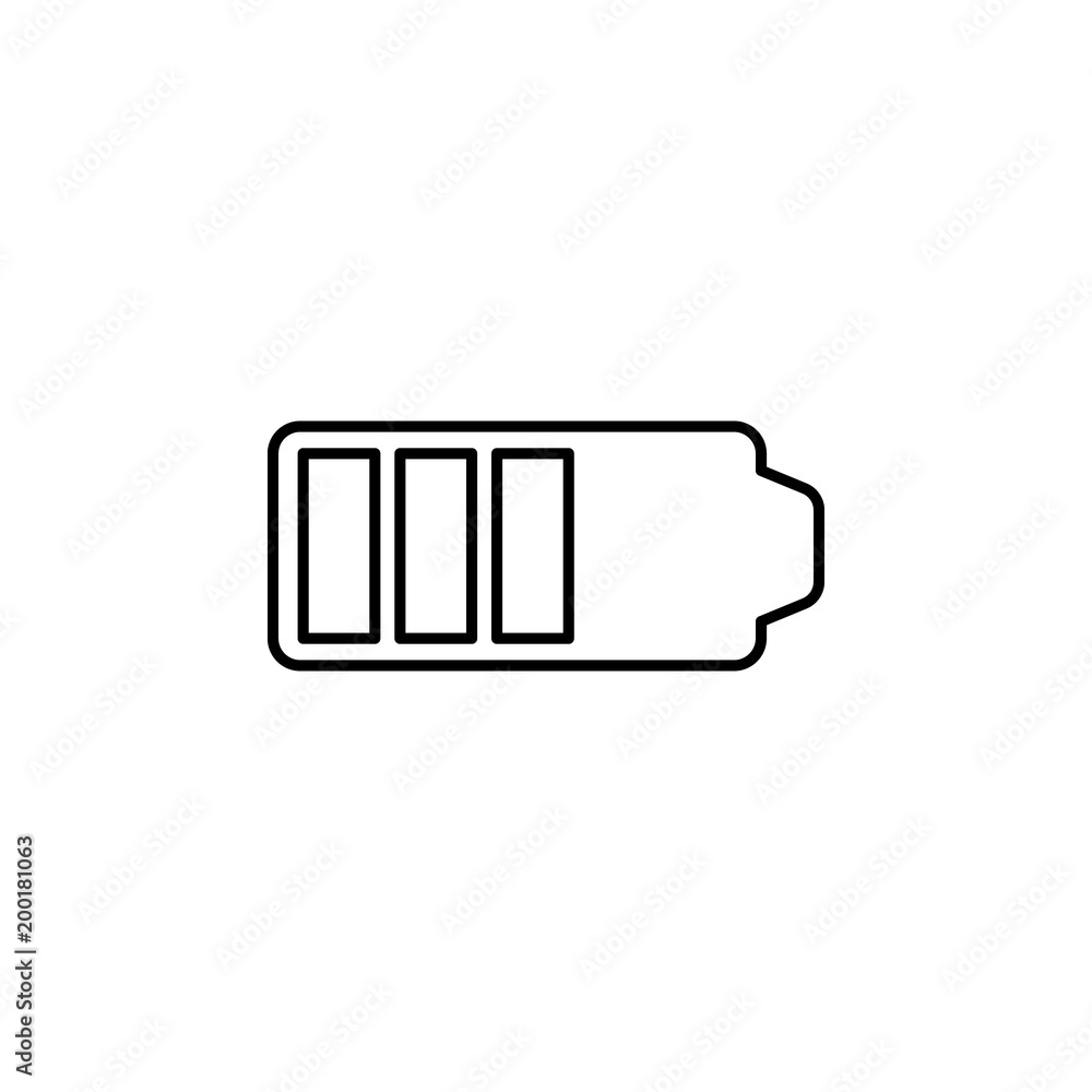 Poster battery mark icon. element of simple icon for websites, web design, mobile app, info graphics. thin 