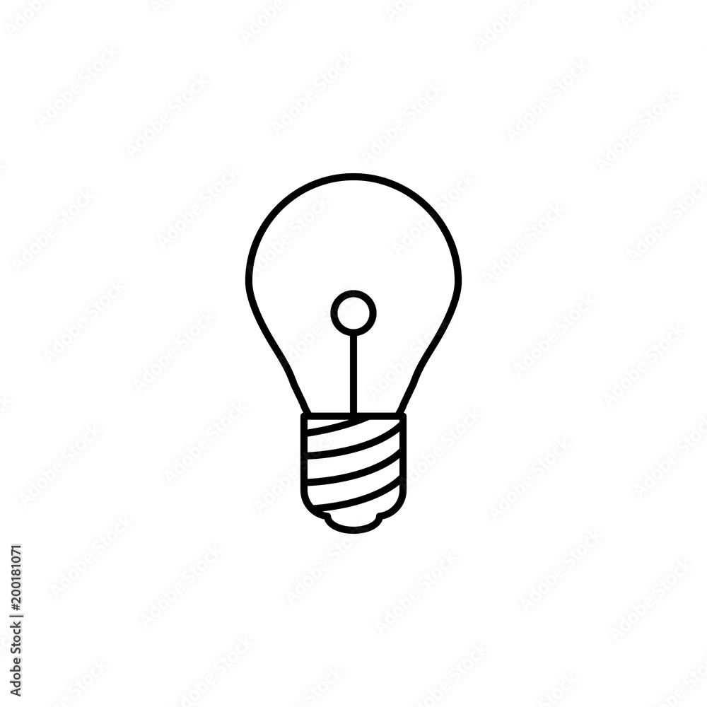 Poster bulb icon. element of simple icon for websites, web design, mobile app, info graphics. thin line ico