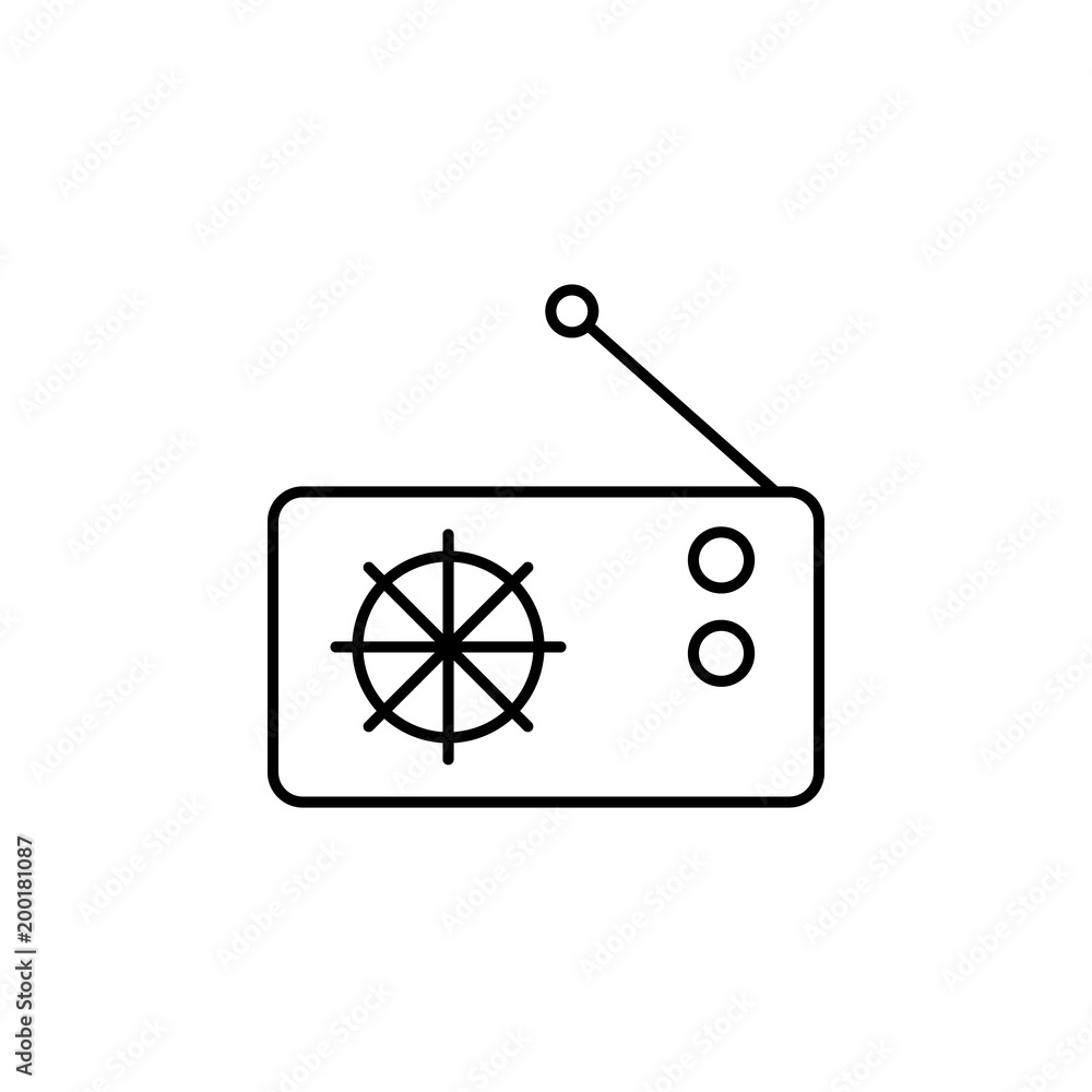 Poster radio technology icon. element of simple icon for websites, web design, mobile app, info graphics. t