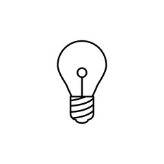 bulb icon. Element of simple icon for websites, web design, mobile app, info graphics. Thin line icon for website design and development, app development