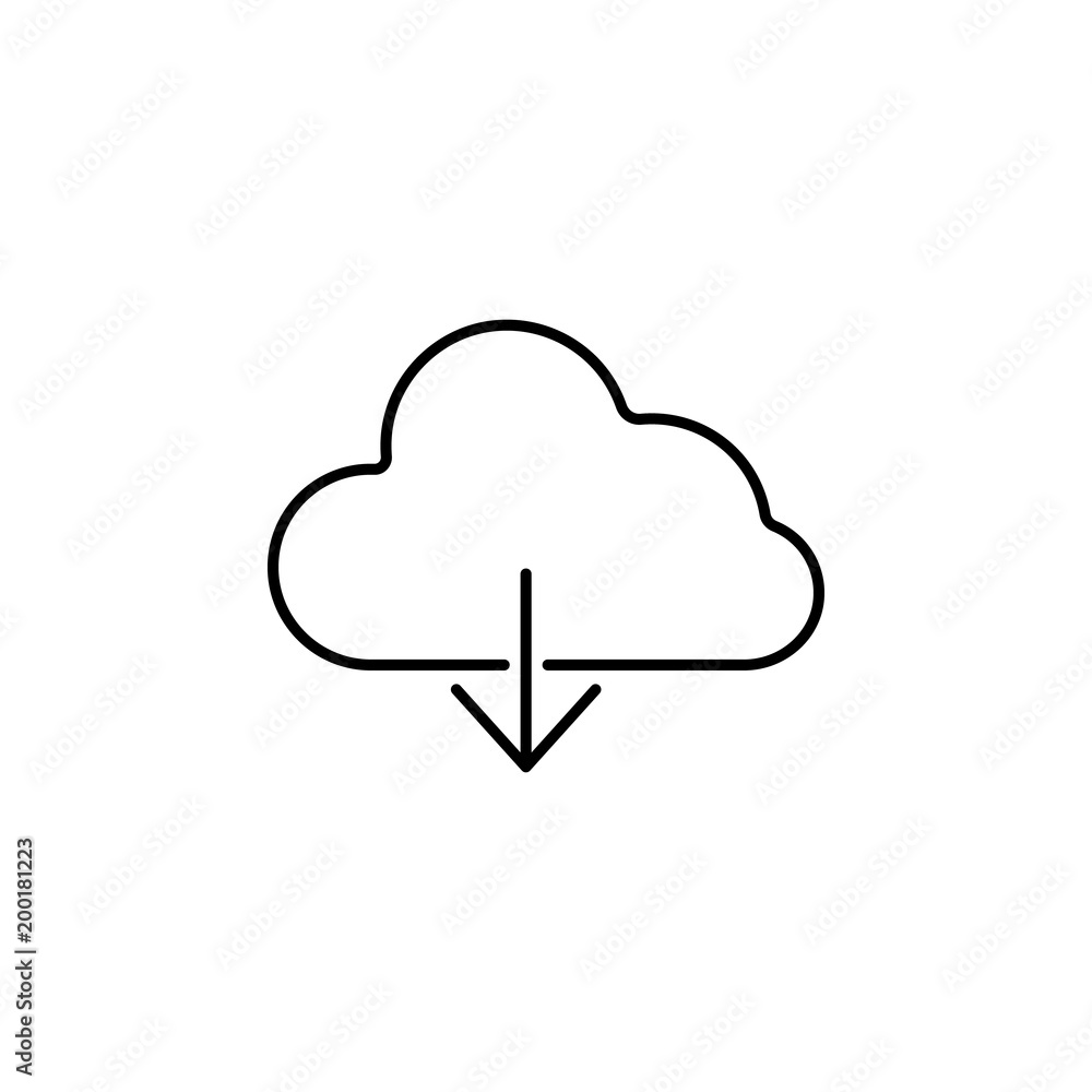 Poster booting from the cloud icon. element of simple icon for websites, web design, mobile app, info graph