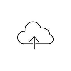 cloud upload icon. Element of simple icon for websites, web design, mobile app, info graphics. Thin line icon for website design and development, app development