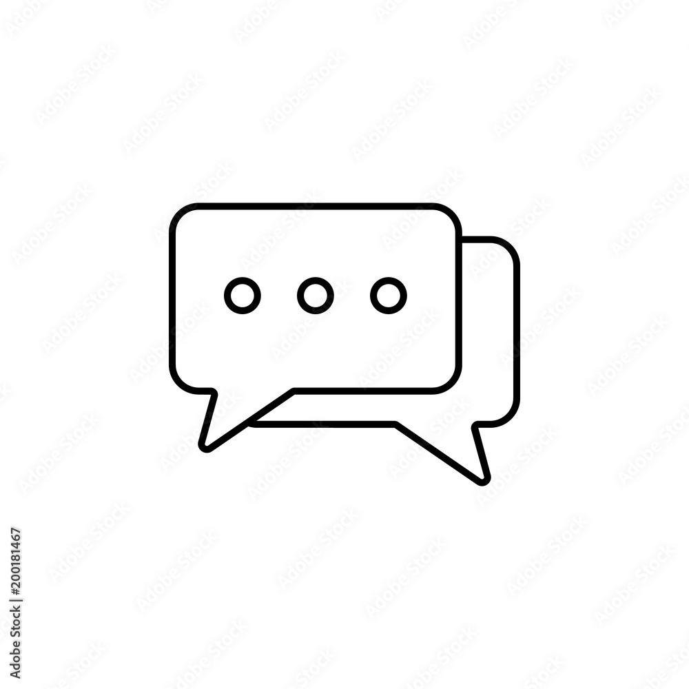 Aufkleber correspondence bubbles icon. element of simple icon for websites, web design, mobile app, info graph