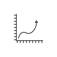 growth chart icon. Element of simple icon for websites, web design, mobile app, info graphics. Thin line icon for website design and development, app development
