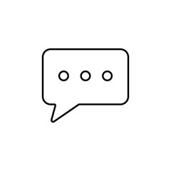 message icon. Element of simple icon for websites, web design, mobile app, info graphics. Thin line icon for website design and development, app development