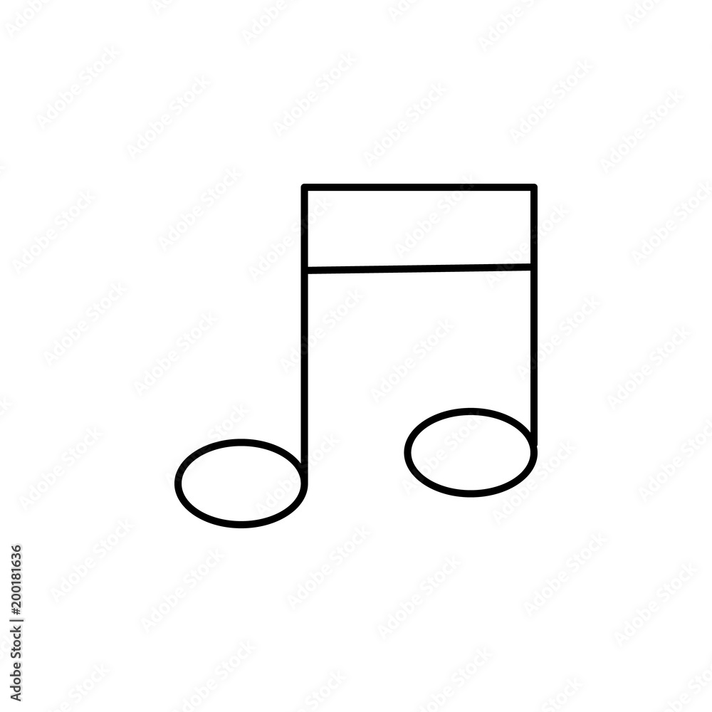 Poster musical note icon. Element of simple icon for websites, web design, mobile app, info graphics. Thin line icon for website design and development, app development