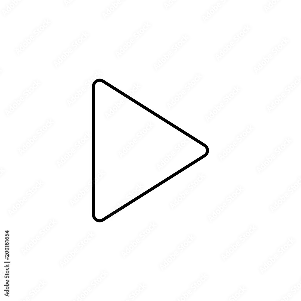 Poster play sign icon. element of simple icon for websites, web design, mobile app, info graphics. thin lin