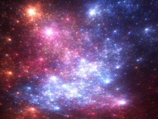 Fototapeta premium Vibrant starry background (fractal render)