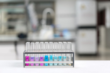 Test tubes with closeup view