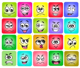 Fototapeta premium emotion set. emoji set.vector illustration