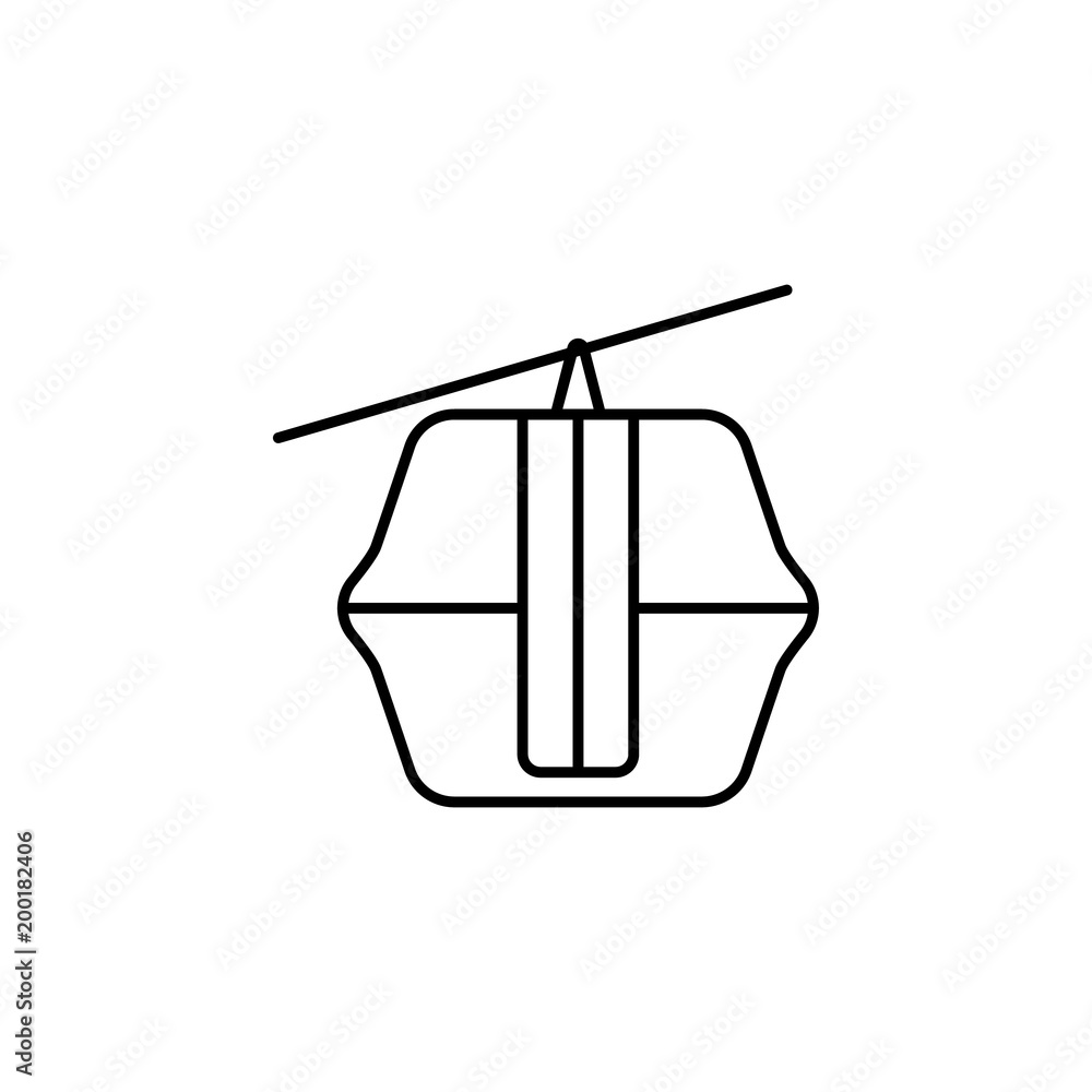 Poster funicular icon. element of simple icon for websites, web design, mobile app, info graphics. thin lin