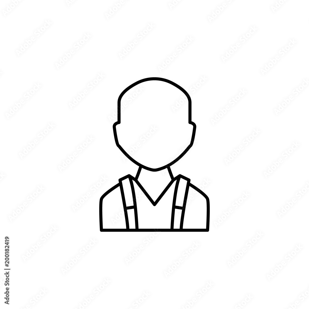 Poster avatar of the worker icon. element of simple icon for websites, web design, mobile app, info graphic
