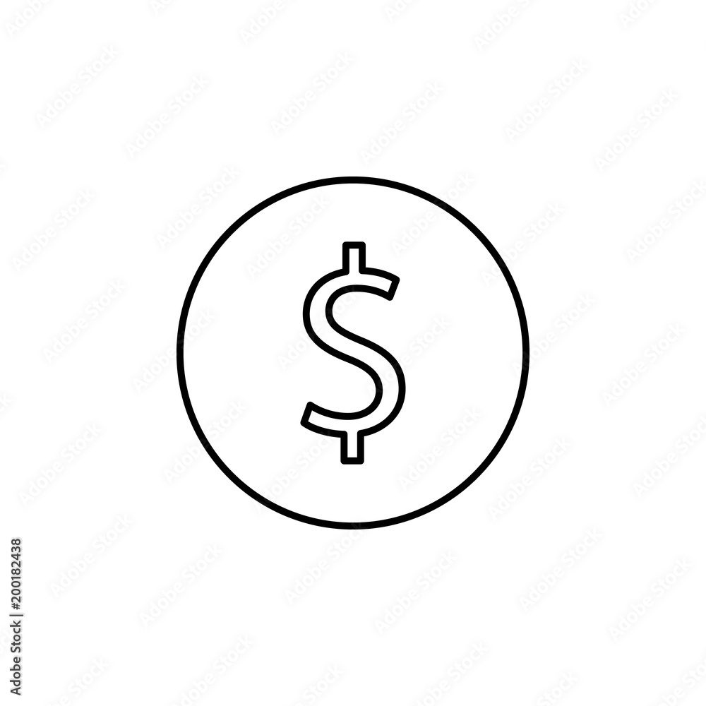 Poster cent icon. element of simple icon for websites, web design, mobile app, info graphics. thin line ico