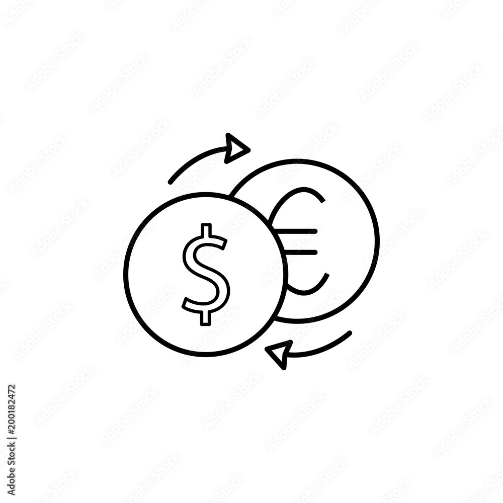 Poster currency exchange icon. element of simple icon for websites, web design, mobile app, info graphics. 