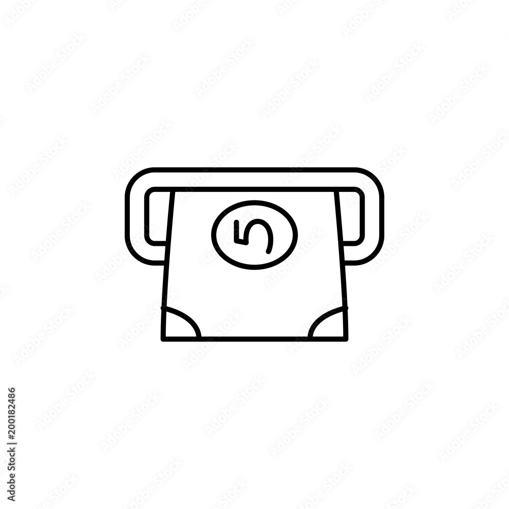 Poster bank note icon. element of simple icon for websites, web design, mobile app, info graphics. thin lin