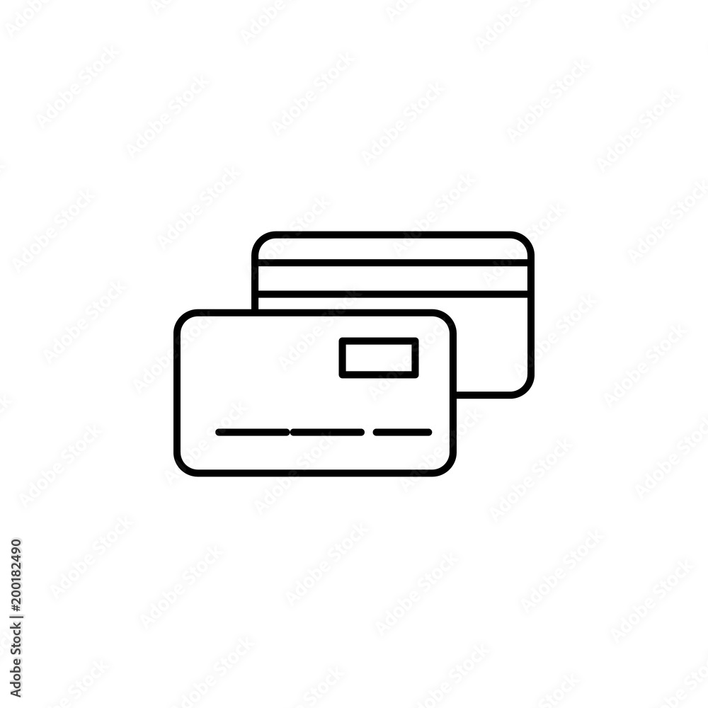 Poster credit cards icon. element of simple icon for websites, web design, mobile app, info graphics. thin 