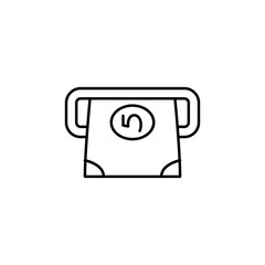 bank note icon. Element of simple icon for websites, web design, mobile app, info graphics. Thin line icon for website design and development, app development