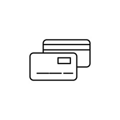 credit cards icon. Element of simple icon for websites, web design, mobile app, info graphics. Thin line icon for website design and development, app development