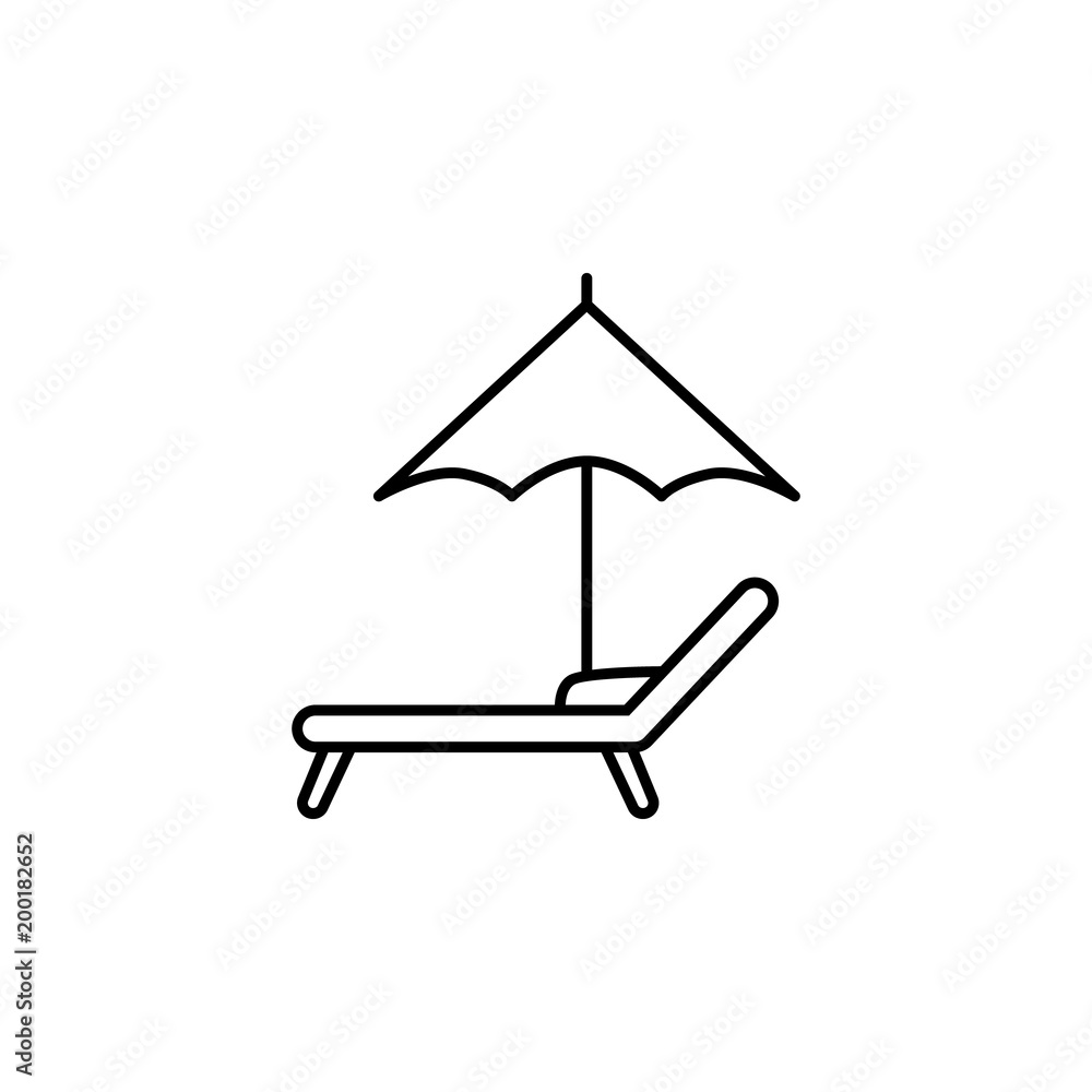 Poster stove and chaise longue icon. element of simple icon for websites, web design, mobile app, info grap