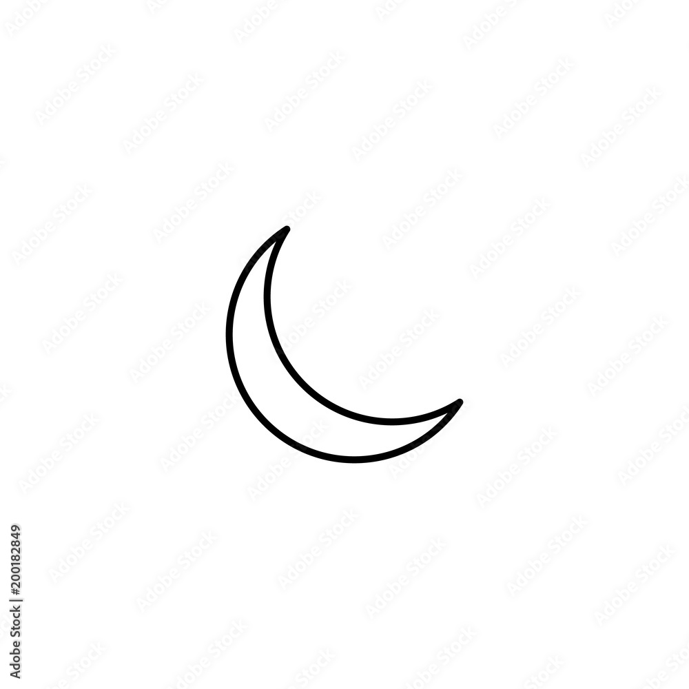 Poster crescent icon. element of simple icon for websites, web design, mobile app, info graphics. thin line