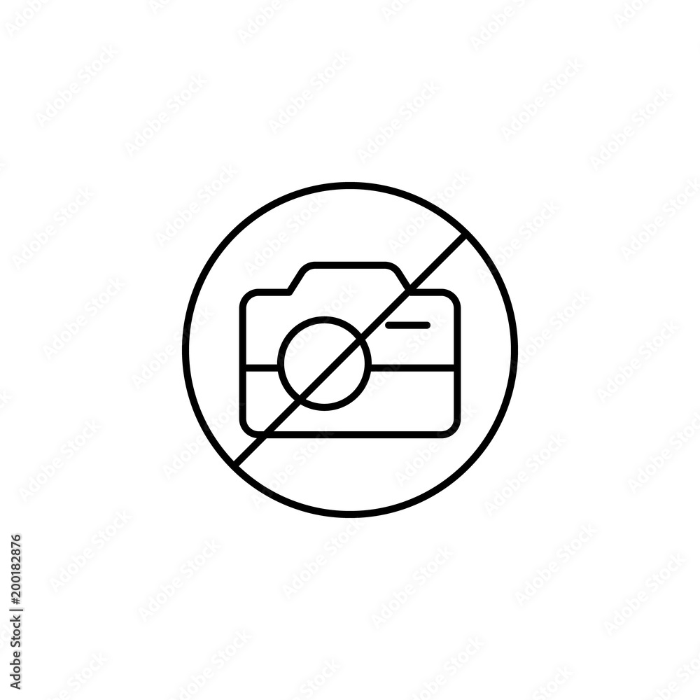 Aufkleber photo prohibition sign icon. element of simple icon for websites, web design, mobile app, info graph