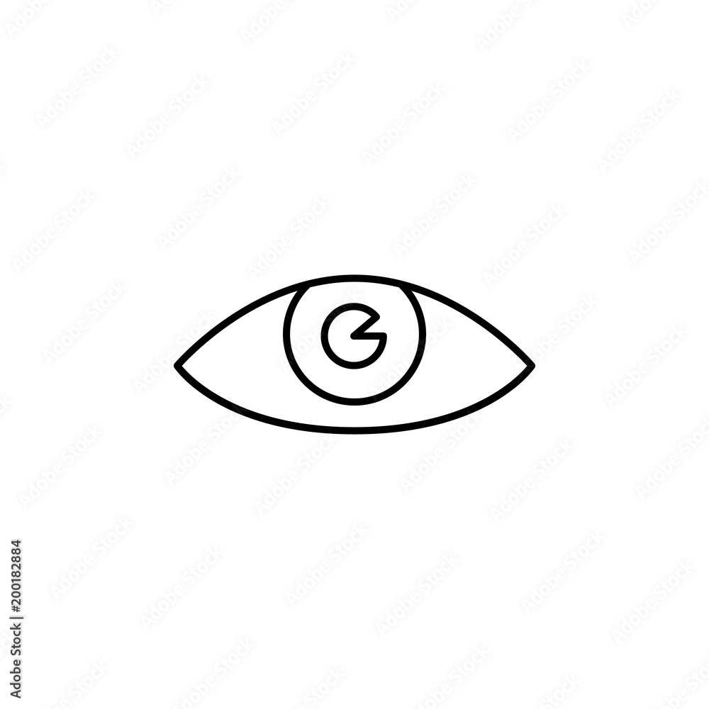 Poster eye icon. element of simple icon for websites, web design, mobile app, info graphics. thin line icon