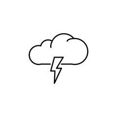 storm cloud icon. Element of simple icon for websites, web design, mobile app, info graphics. Thin line icon for website design and development, app development