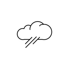 cloud with rain icon. Element of simple icon for websites, web design, mobile app, info graphics. Thin line icon for website design and development, app development