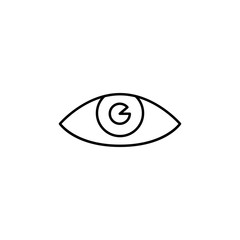 eye icon. Element of simple icon for websites, web design, mobile app, info graphics. Thin line icon for website design and development, app development