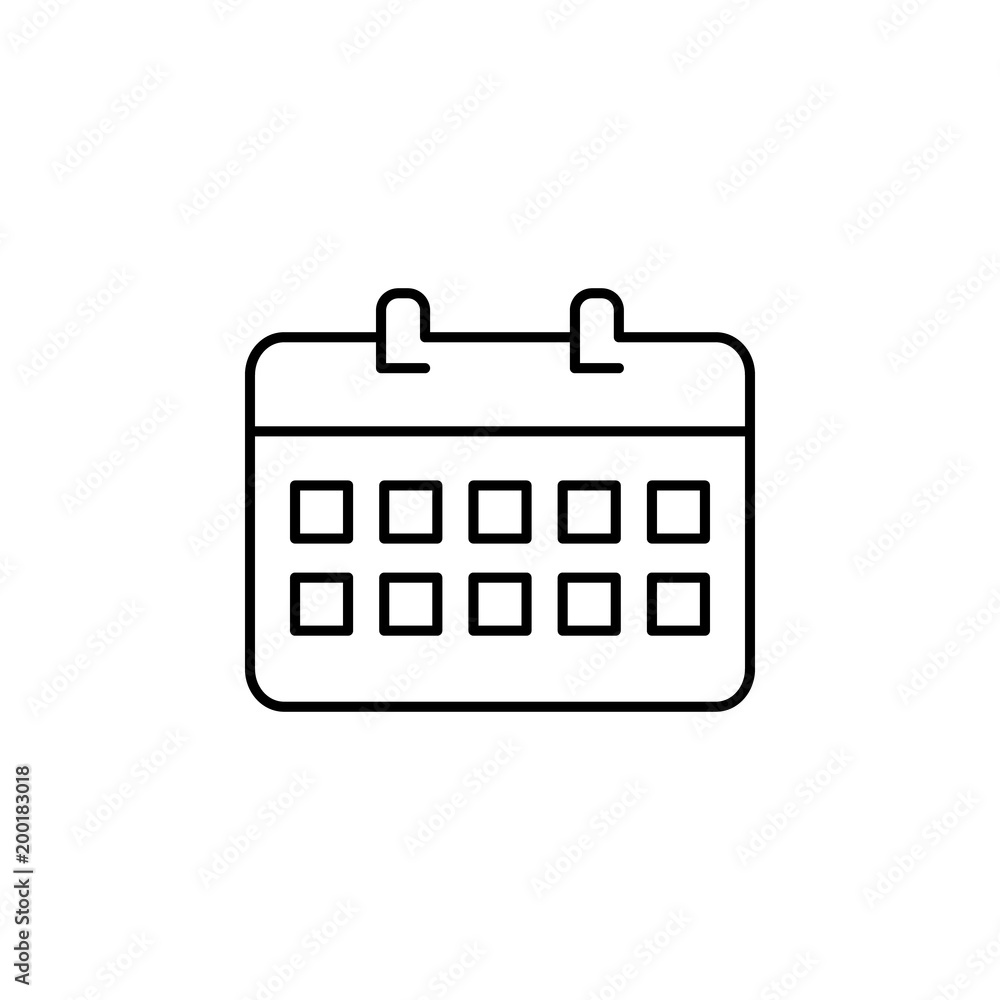 Poster desk calendar icon. element of simple icon for websites, web design, mobile app, info graphics. thin