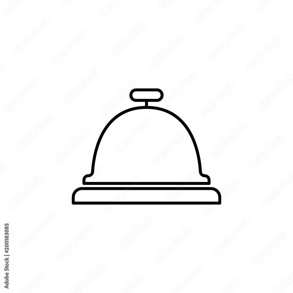 Poster call at the hotel icon. element of simple icon for websites, web design, mobile app, info graphics. 