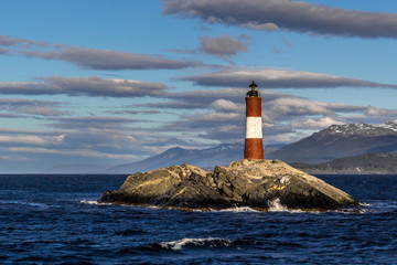 Lighthouse with a cloudy sky