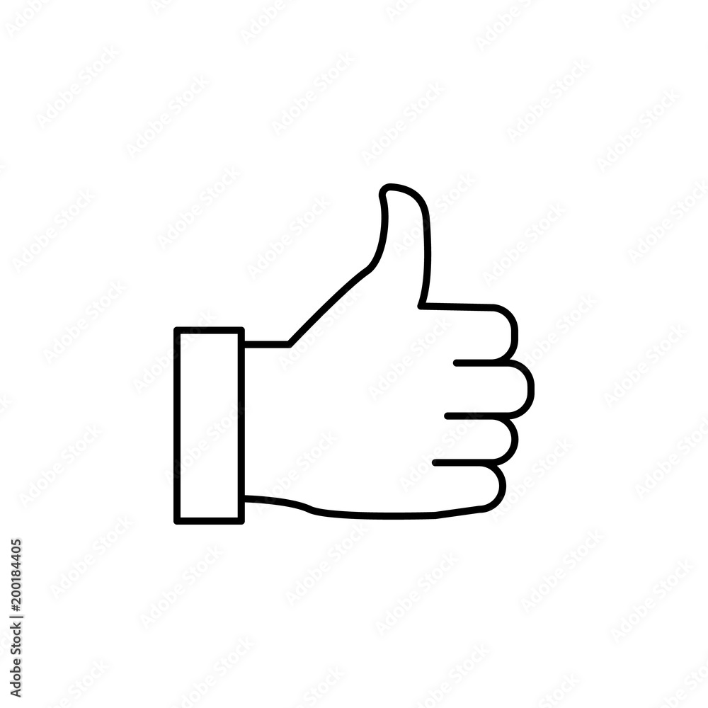 Poster hand with a thumb up icon. element of simple icon for websites, web design, mobile app, info graphic