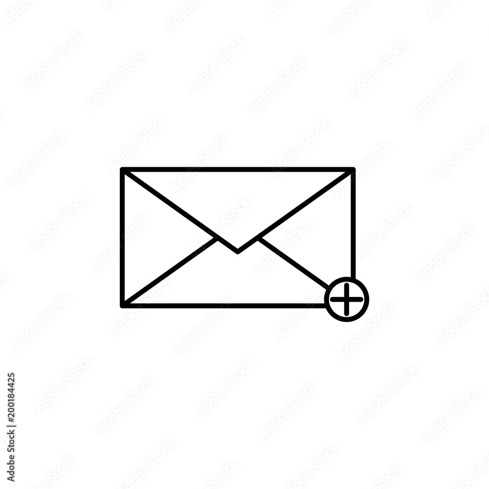 Poster adding a message icon. element of simple icon for websites, web design, mobile app, info graphics. t