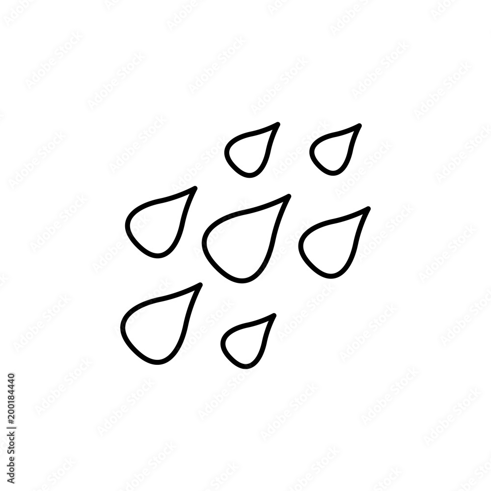 Poster raindrops icon. element of simple icon for websites, web design, mobile app, info graphics. thin lin