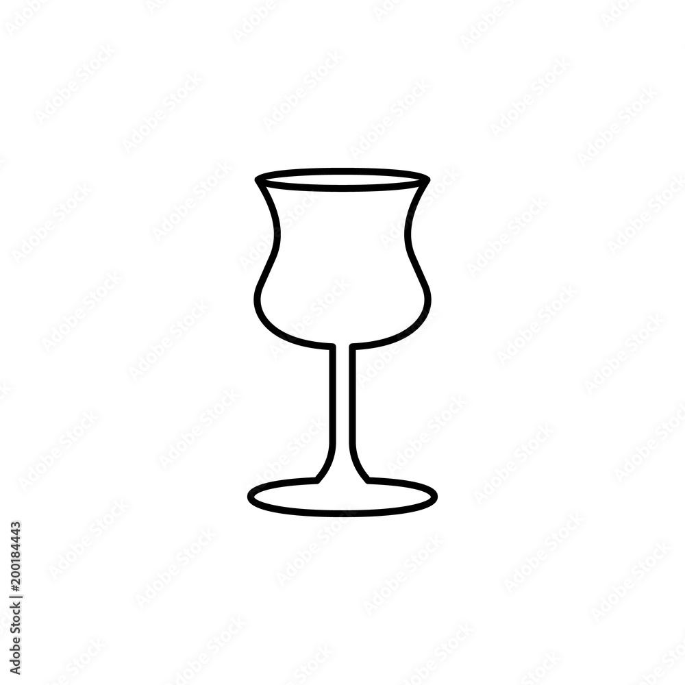 Poster wineglass icon. element of simple icon for websites, web design, mobile app, info graphics. thin lin