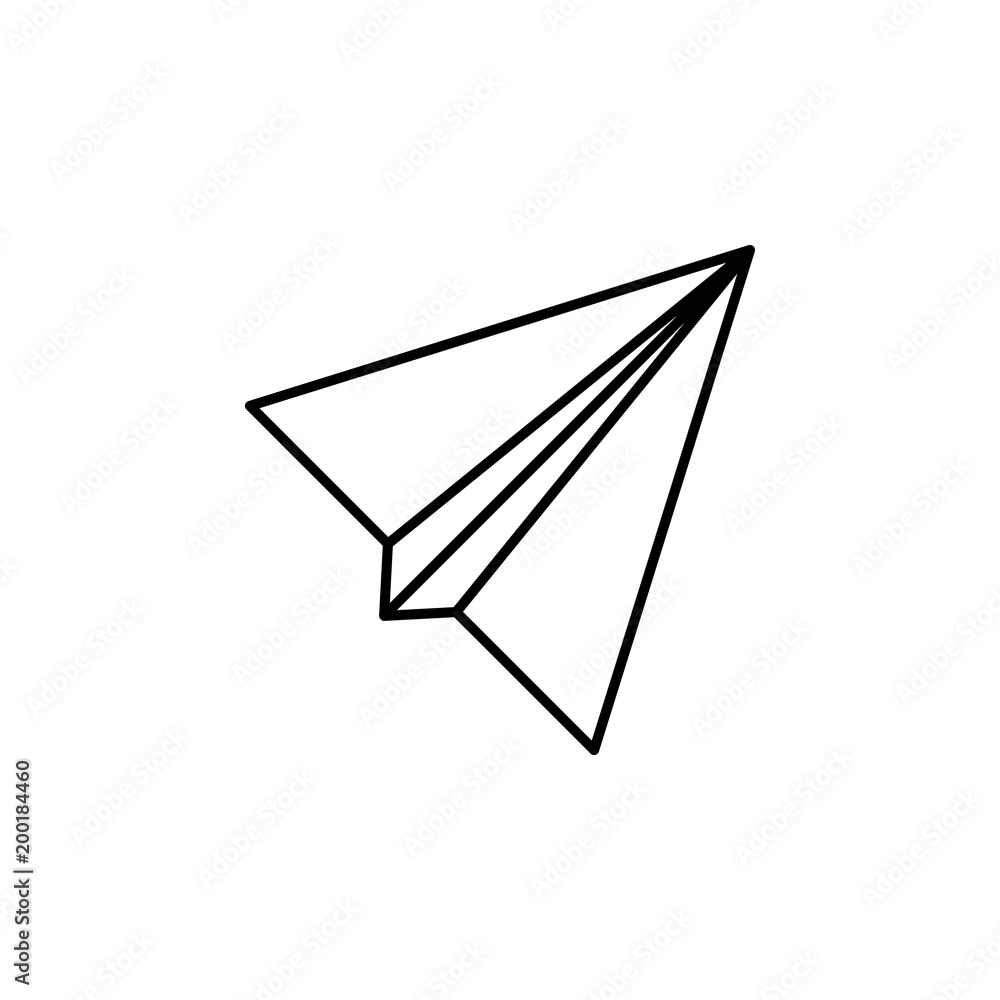 Poster paper airplane icon. element of simple icon for websites, web design, mobile app, info graphics. thi