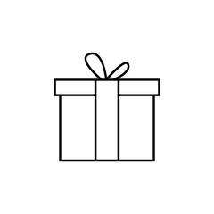 gift box icon. Element of simple icon for websites, web design, mobile app, info graphics. Thin line icon for website design and development, app development